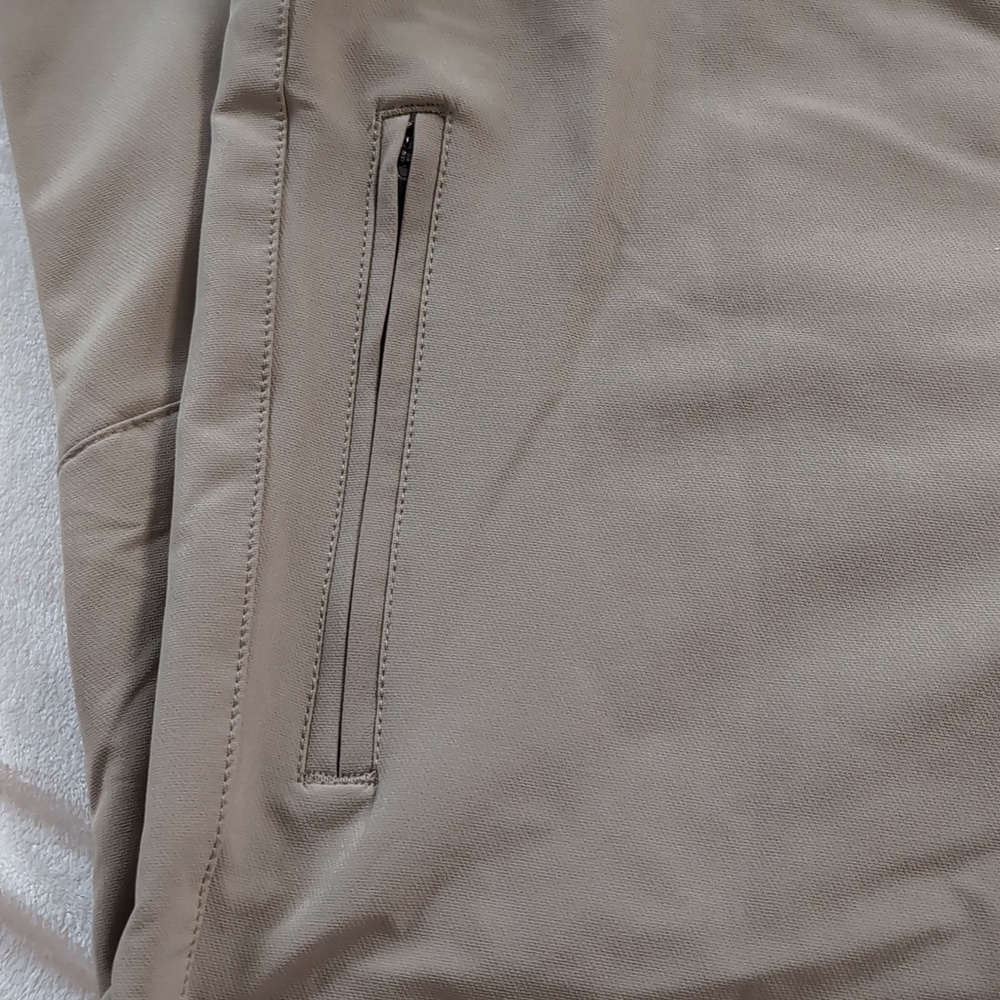 Men's Size 3X Vively Fleece Lined Khaki Elastic Drawstring Waist Athletic Pants - Picture 5 of 12